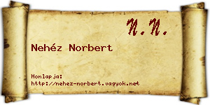 Nehéz Norbert névjegykártya