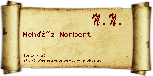 Nehéz Norbert névjegykártya